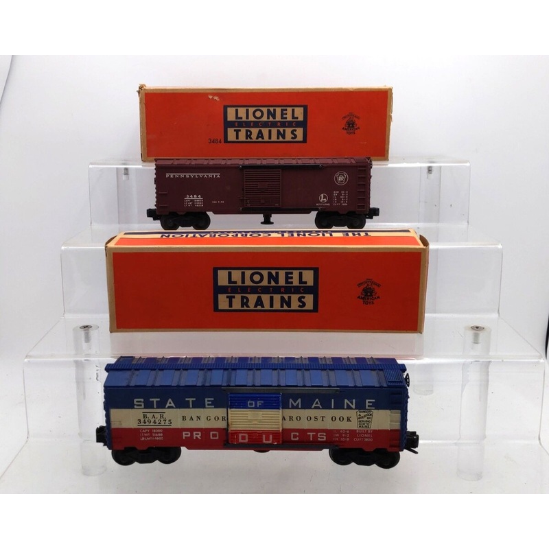 Lionel Vintage O Gauge Postwar Operating Freight Cars: 3484 & 3494-275 [2] VG/Box