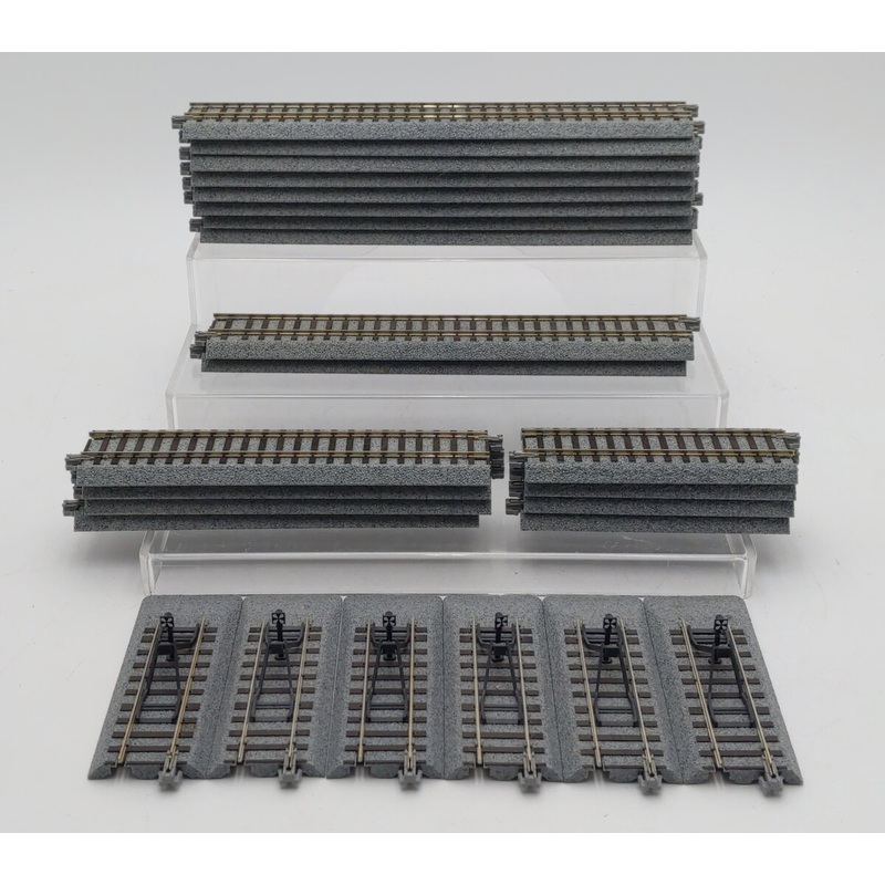 Kato HO Unitrack Straight Track & Bumpers:2-130, 2-160, 2-150, 2-120, 5-101 [24] EX