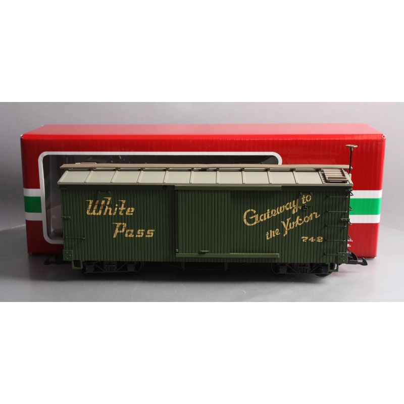 LGB 41675 G Scale White Pass Gateway to the Yukon Boxcar #742 LN/Box