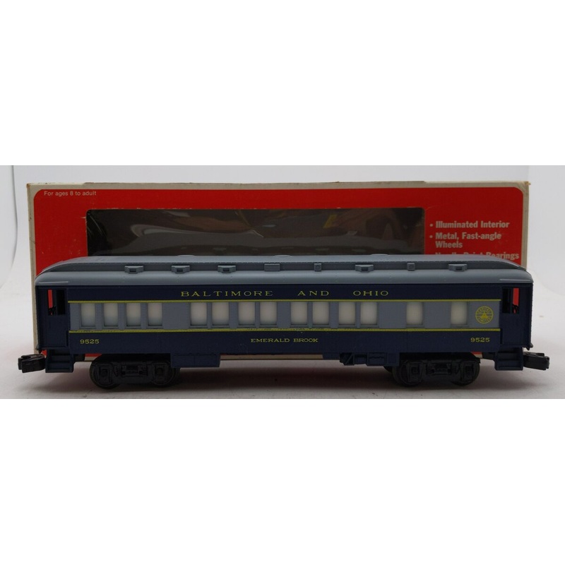 Lionel 6-9525 O Gauge Baltimore & Ohio Emerald Brook Passenger Car EX/Box
