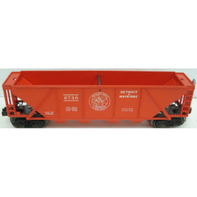 Lionel 6736 Vintage O Detroit & Mackinac 4-Bay Hopper VG