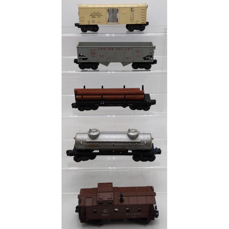 Lionel O Vintage Assorted Freight Cars #3472/#25000/#3461/#6457 [5] VG