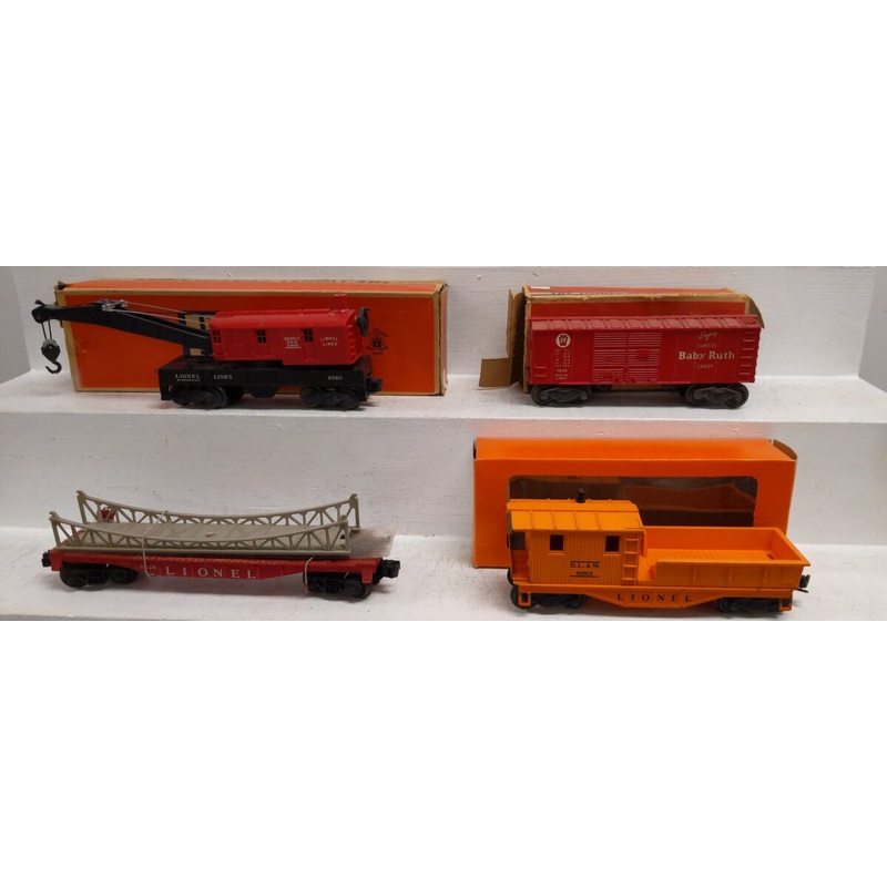Lionel Vintage O Freight Cars: 6119-25, 6560, 6826, 6014 [4] VG