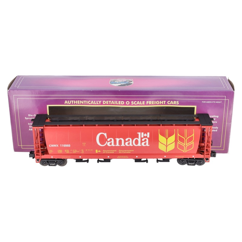 MTH 20-97400 O Gauge Canada 4-Bay Cylindrical Grain Hopper #110060 EX/Box