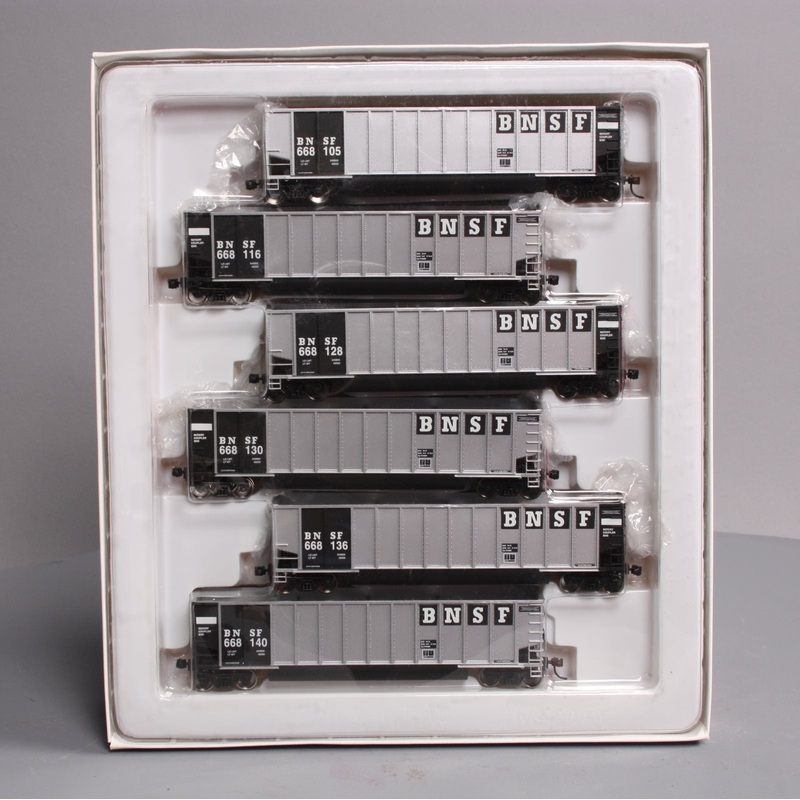 Walthers 932-5336 HO BNSF Aluminum/Black Bethgons Hopper (Pack of 6) LN/Box