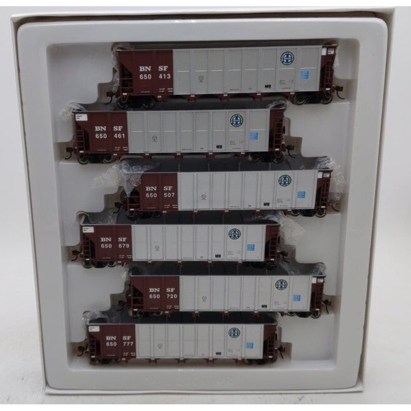 Walthers 932-7822 HO Scale BNSF RD4 Coal Copper 6-Pack LN/Box