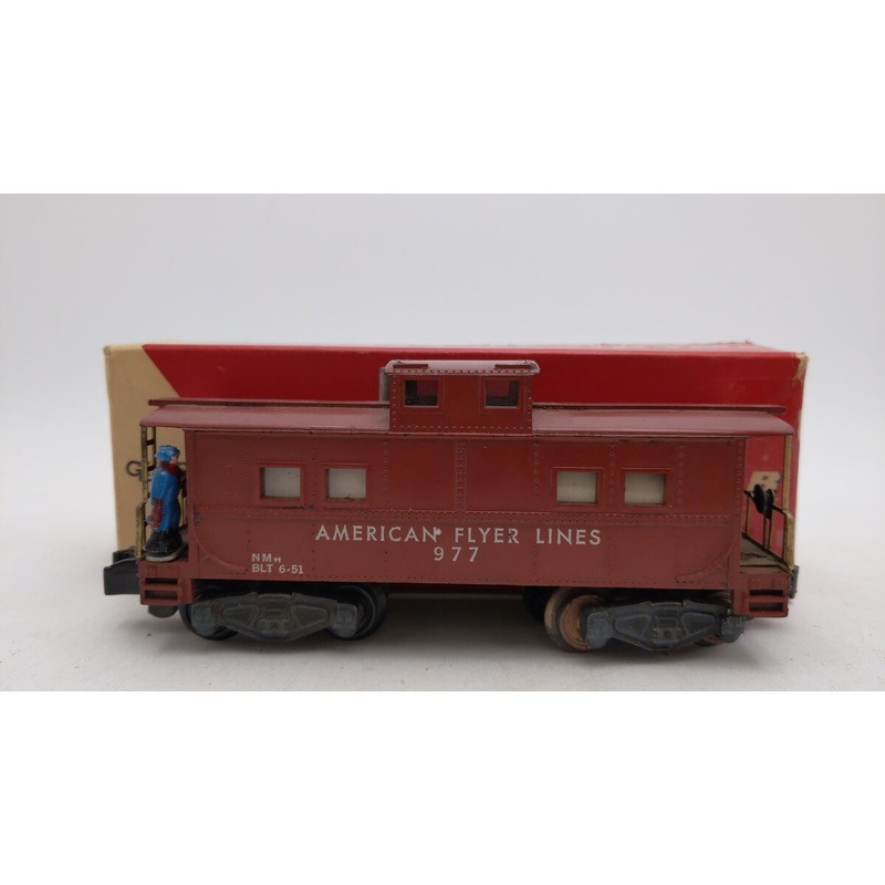 American Flyer 977 Vintage S American Flyer Lines Lighted Caboose VG/Box