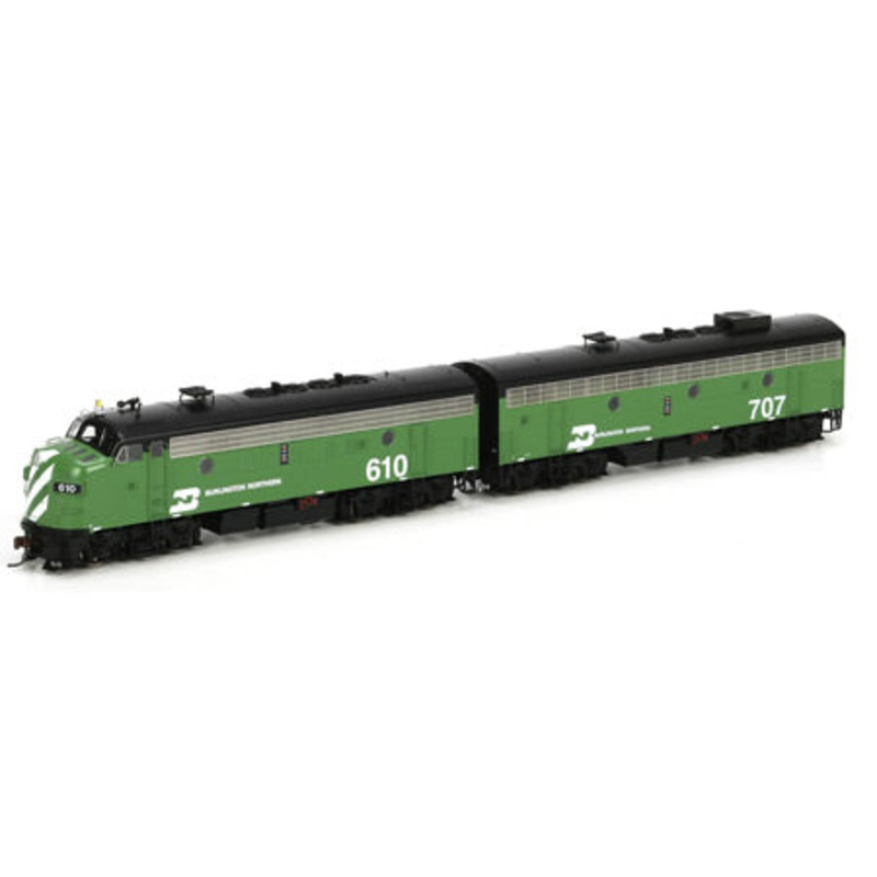 Athearn 22608 HO Burlington Northern F7 A/B with DCC & Sound #610/707 NIB