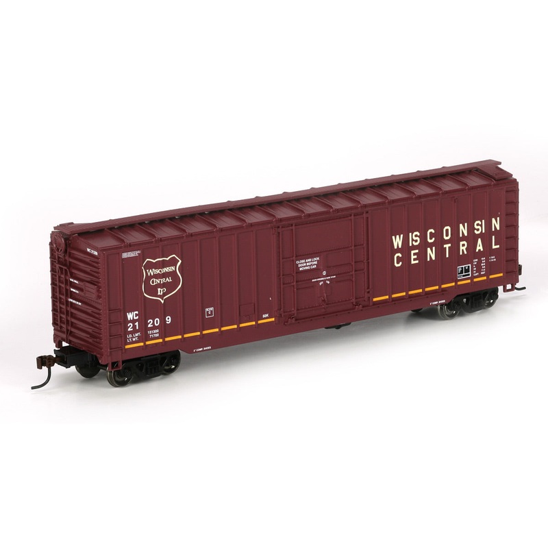 Athearn 81432 HO Scale RTR Wisconsin Central 50′ OB Plug Door Box Car #21209 NIB
