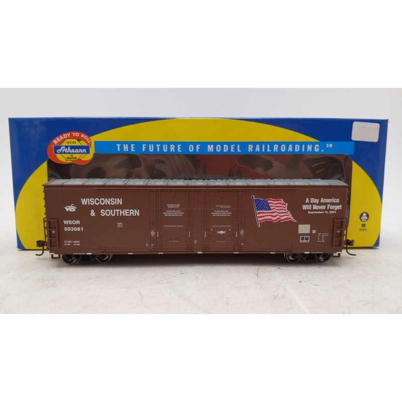Athearn 96923 HO Scale Wisconsin & Southern 50′ Double Door Plug Boxcar #503144 EX/Box