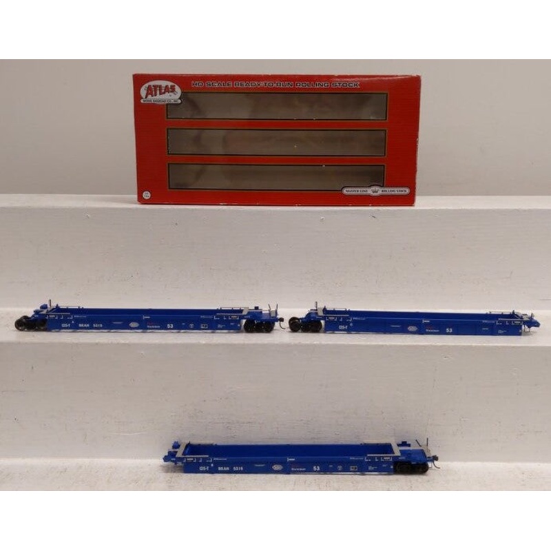 Atlas 20002838 HO PST Thrall 53′ 3-Unit Articulated Well Car Set #5315 EX/Box