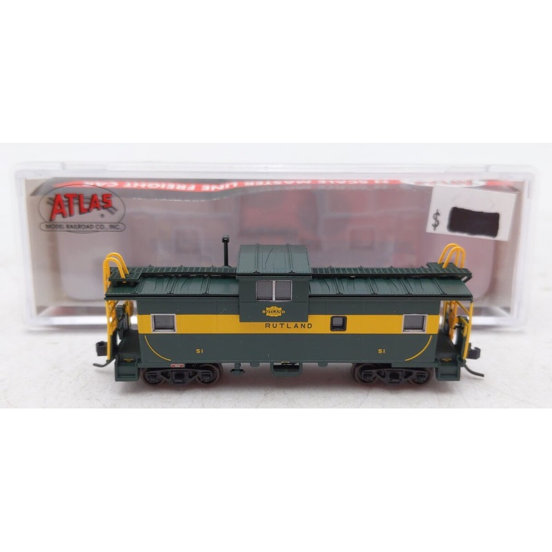 Atlas 50004133 N Rutland Extended Vision Caboose (Green/Yellow) #51  LN/Box