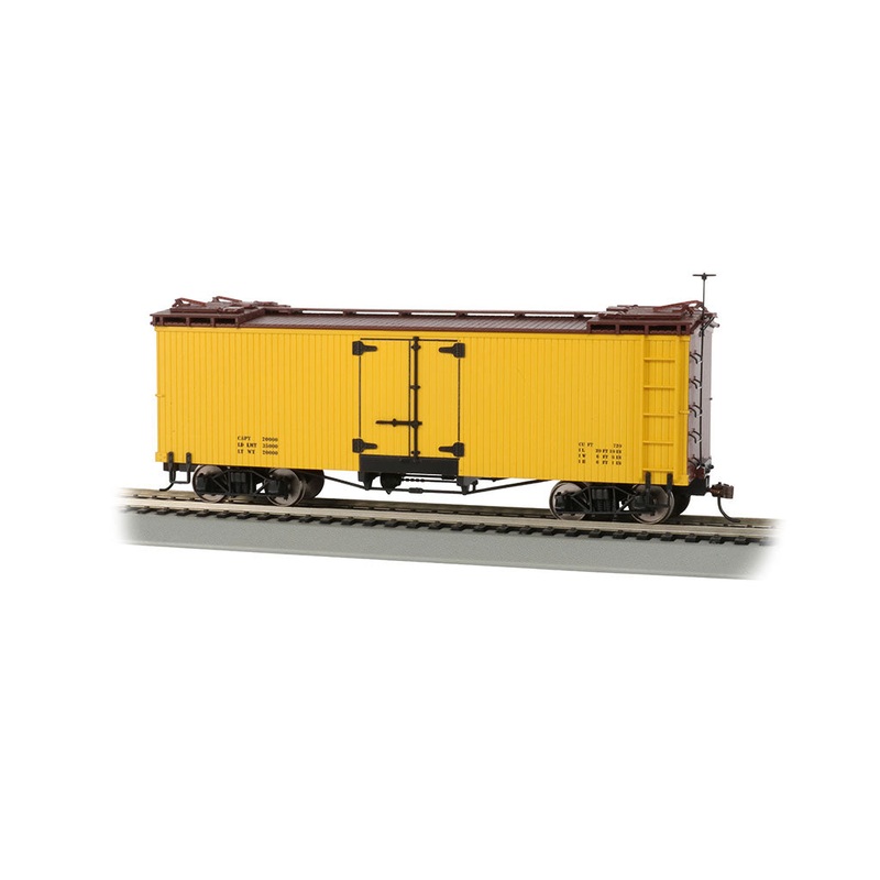 Bachmann 27495 On30 Data Only Yellow with Brown Roof and Ends Reefer LN/Box