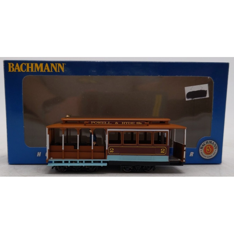 Bachmann 60537 HO Maroon and Tan Cable Car with Grip Man EX/Box