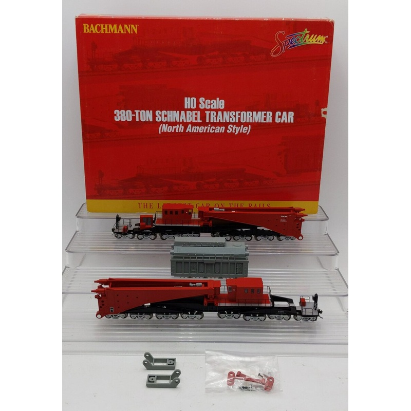 Bachmann 80503 Spectrum Red/Black 380-Ton Schnabel 16-Truck Heavy-Duty Car EX/Box