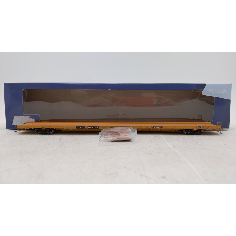 BLMA Models 51034 HO ACF F89-J 89′ Flatcar w/Bulk/Pipe Riser Details #601153 EX/Box