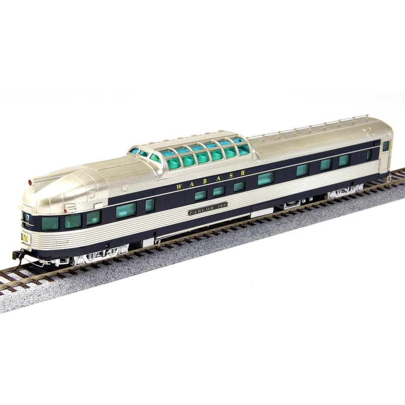 Broadway Limited 1154 HO Wabash Budd Dome-Observation Wabash Bluebird #1601 EX/Box