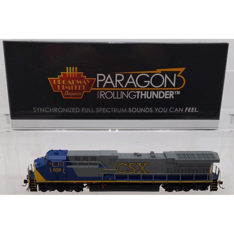 Broadway Limited 4785 HO CSX GE AC6000 Blue/Gray/Yellow #638 LN/Box