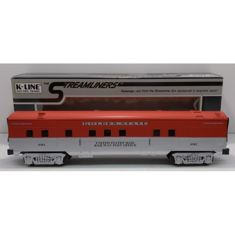 K-Line K4532-4301 O Golden State U.S. Mail 13.5 Streamliner RPO Car #4301 LN/Box
