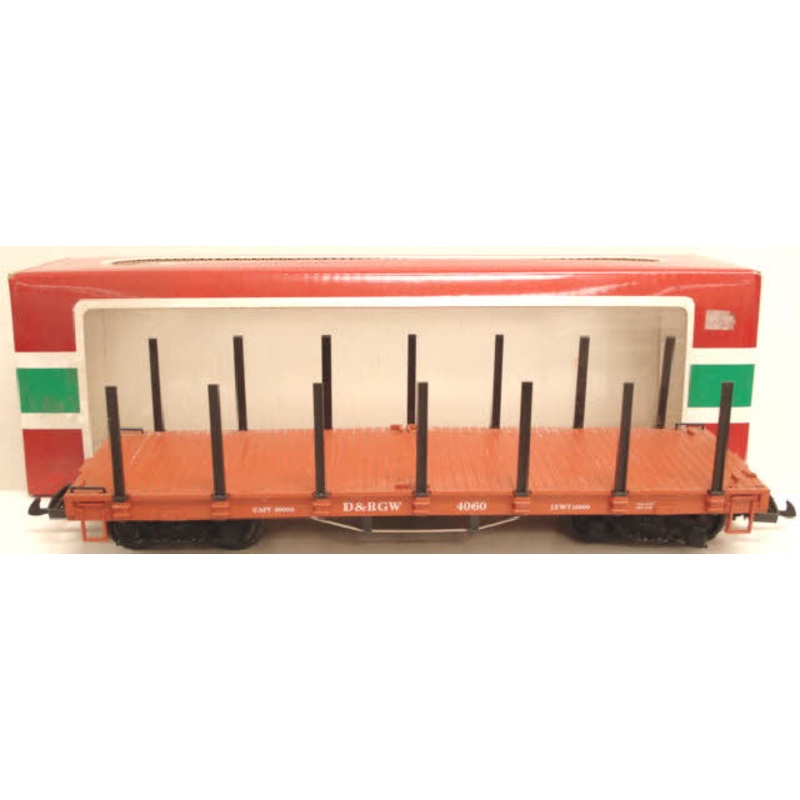 LGB 4060 G Denver & Rio Grande Western Flatcar w/Log Load #4060 EX/Box