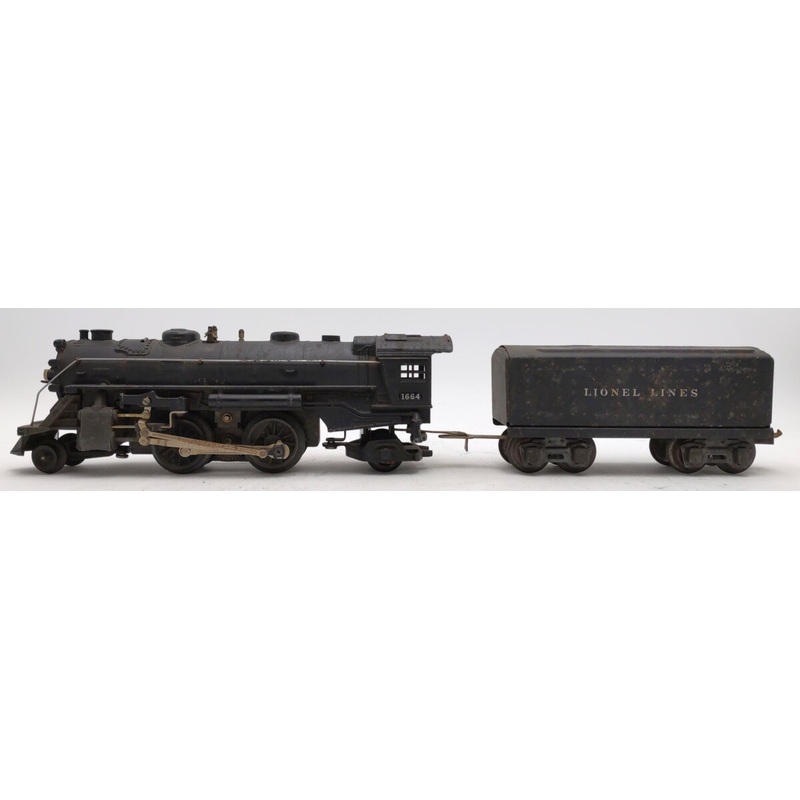 Lionel 1664 Vintage O Prewar Steam Locomotive #1664 With Tender #1689T VG