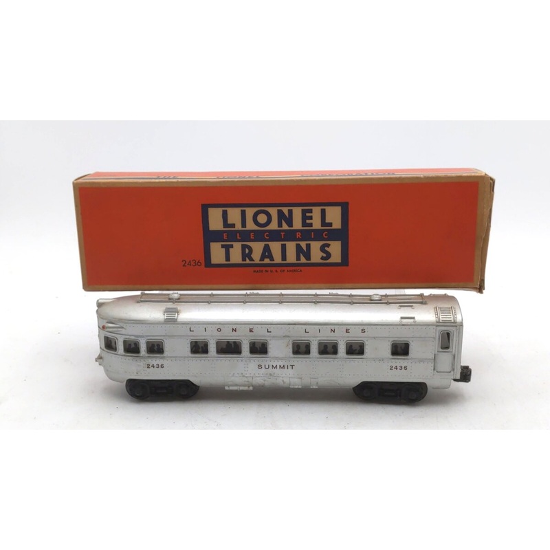 Lionel 2436 Vintage O Lionel Lines Illuminated Summit Observation Car VG/Box