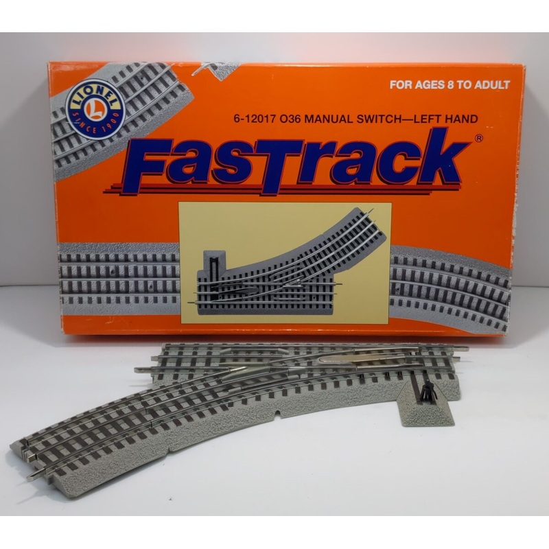 Lionel 6-12017 O-36 Left Hand Manual FasTrack Switch Turnout LN/Box