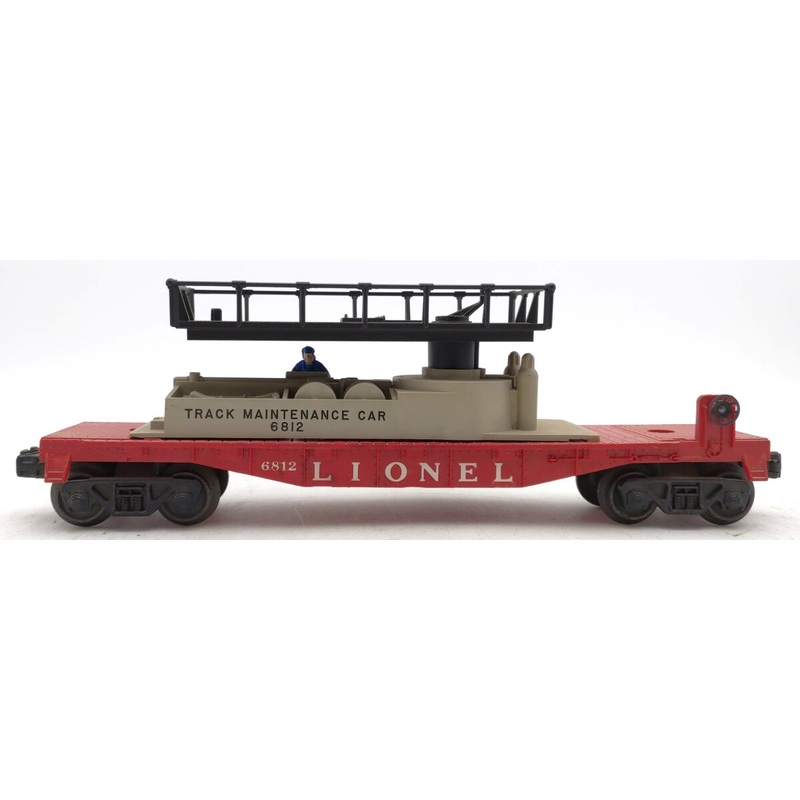 Lionel 6812 Vintage O Operating Track Maintenance Car w/Gry/Black Superstructure EX