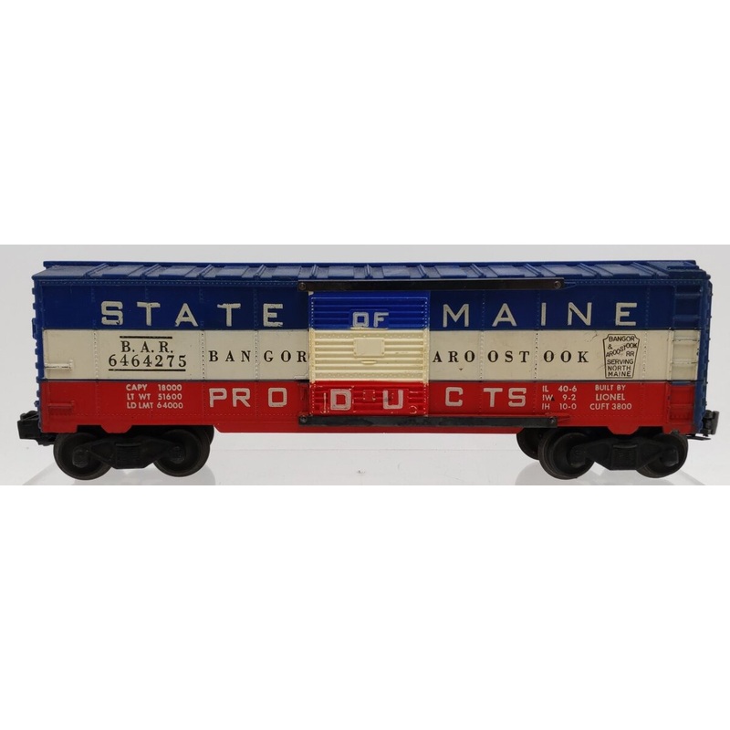 Lionel O Gauge Vintage B.A.R State of Maine Boxcar #6464275 VG