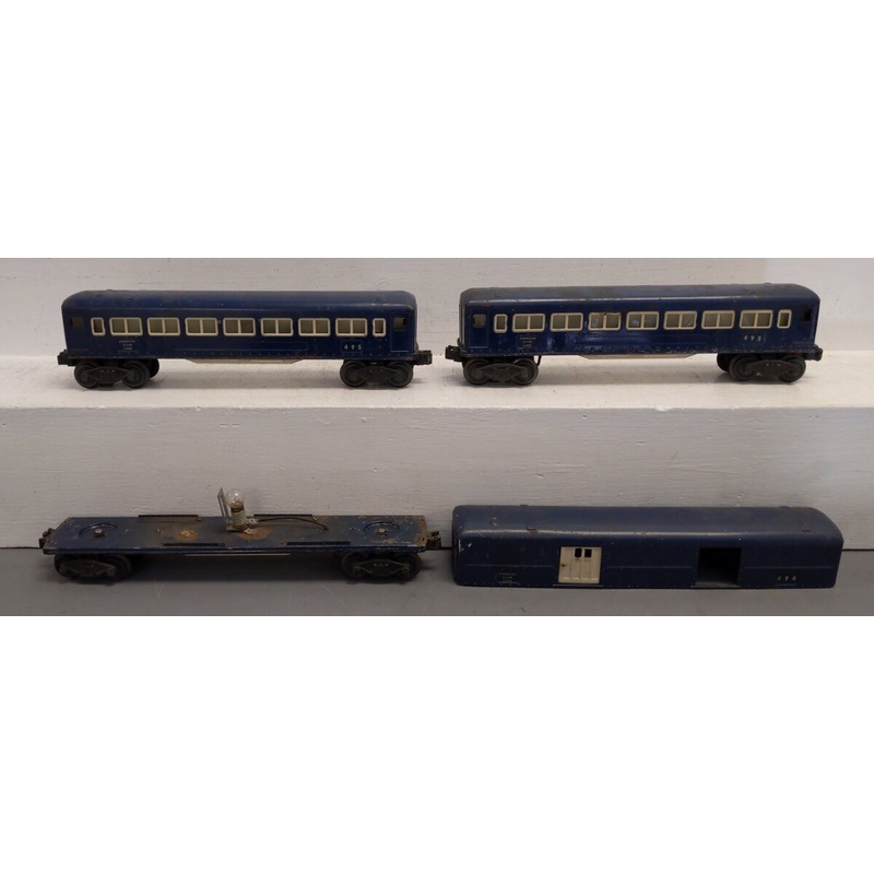 American Flyer Vintage O American Flyer Lines Passenger Cars: 494, 495, 495 [3]