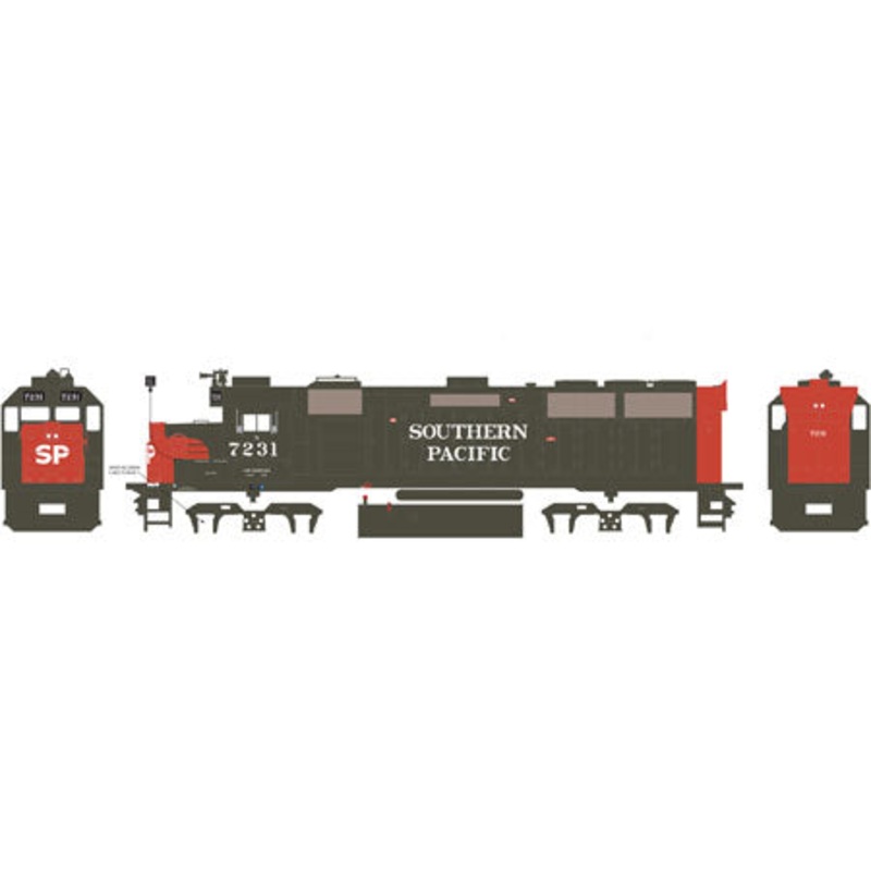 Athearn 90263 HO Southern Pacific GP40X Short Hood Ready to Run #7231 MT/Box