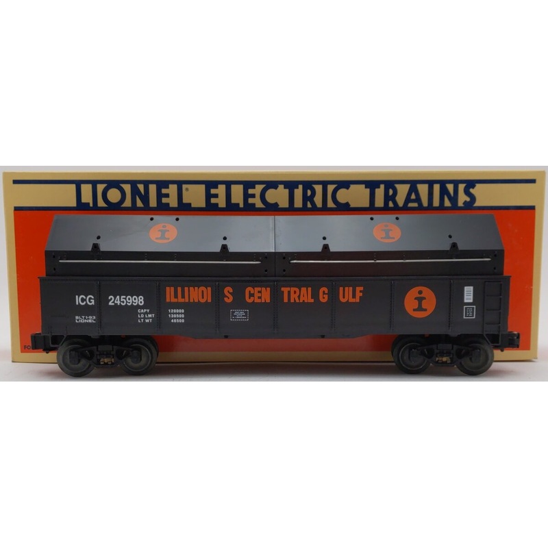 Lionel 6-17404 O Illinois Central Gulf Gondola with Coil Covers #245998 EX/Box