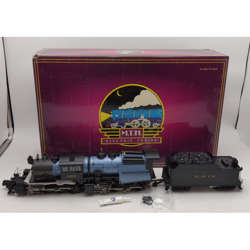 MTH 20-3118-1 O Erie 0-8-8-0 Camelback Steam Engine & Tender #2601 w/PS2 LN/Box