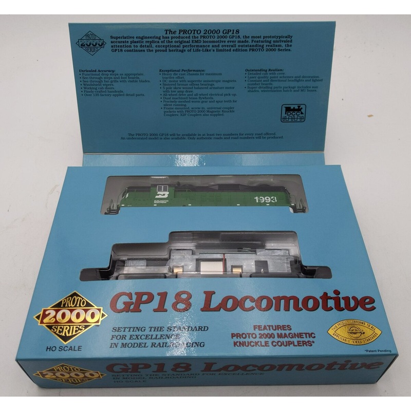 Proto 2000 30528 HO Burlington Northern GP18 Diesel Locomotive #1993 MT/Box