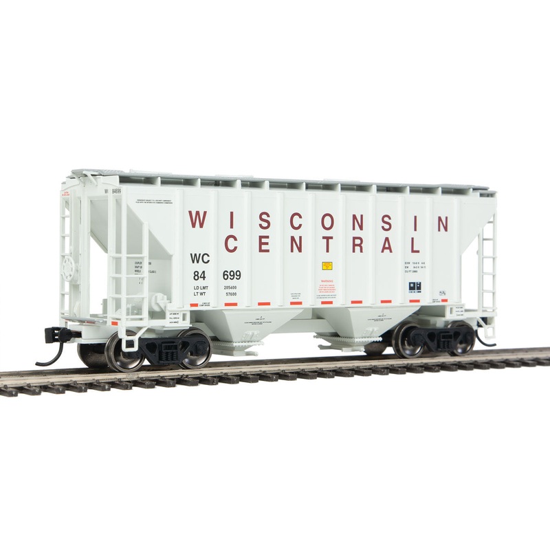 Walthers 910-7973 HO Wisconsin Central 37′ 2-Bay Covered Hopper #84699 MT/Box