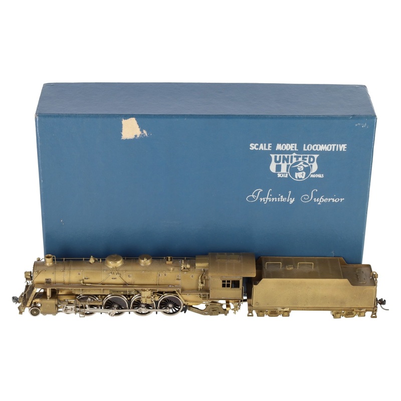 PFM HO BRASS Western Pacific 4-8-2 Steam Locomotive & Tender LN/Box