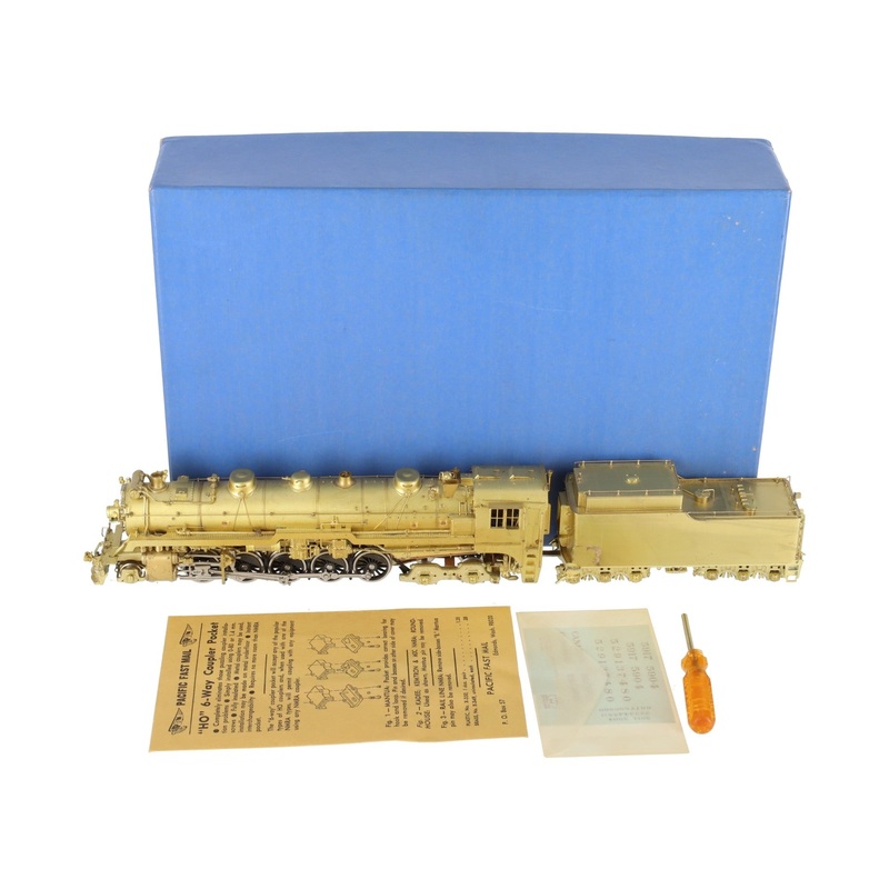 Van Hobbies HO BRASS CPR Selkirk T-1a 2-10-4 Steam Loco & Tender -Unpainted EX/Box