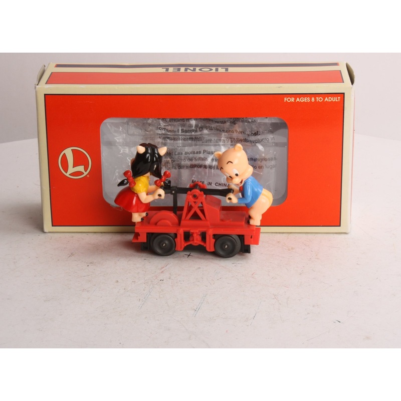 Lionel 6-18434 O Gauge Porky & Petunia Operating Handcar EX/Box