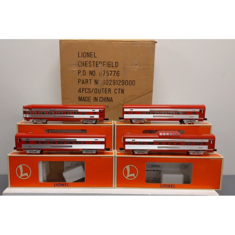 Lionel 6-29129 O Gauge Texas Special Aluminum Passenger 4-Car Set EX/Box