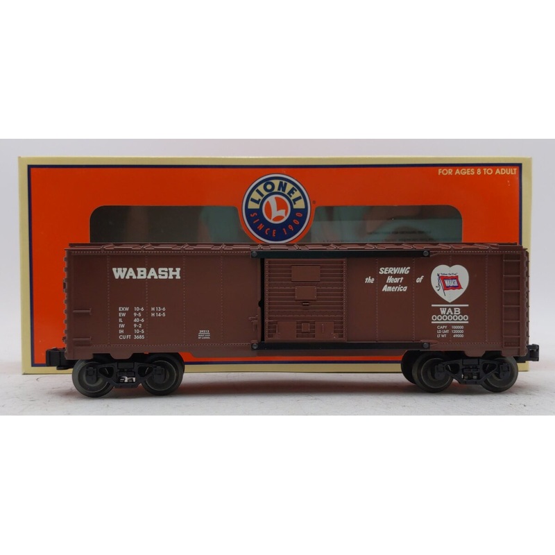 Lionel 6-39213 O Gauge Wabash Boxcar #0000000 LN/Box