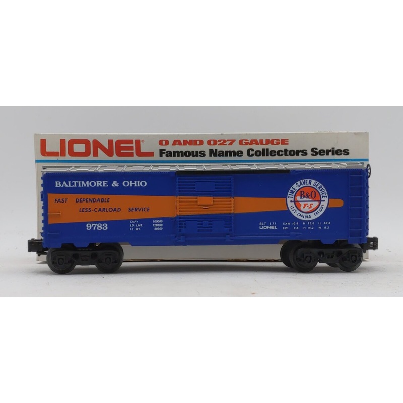 Lionel 6-9783 O Gauge Baltimore and Ohio Time Saver Boxcar VG/Box