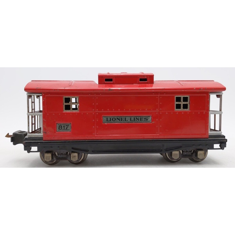 Lionel 817 Vintage O Prewar Lionel Lines Tinplate Caboose VG