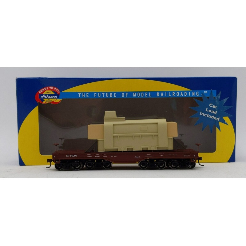 Athearn 92150 HO Southern Pacific Heavy Duty Flat Car w/Load #44093 EX/Box