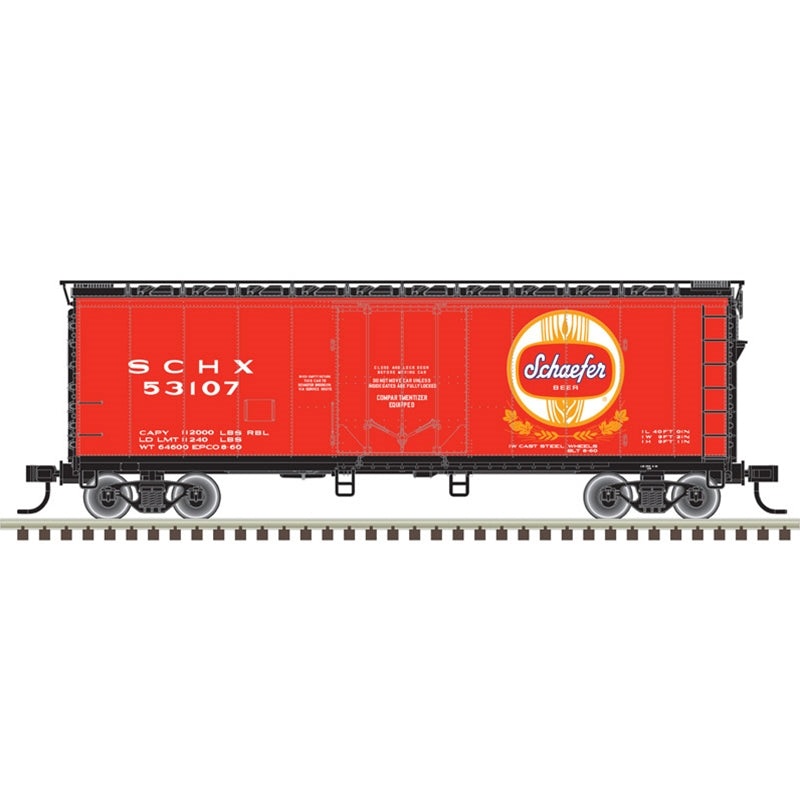Atlas 20006337 HO Schaefer 40′ Plug Door Boxcar #53107 LN/Box