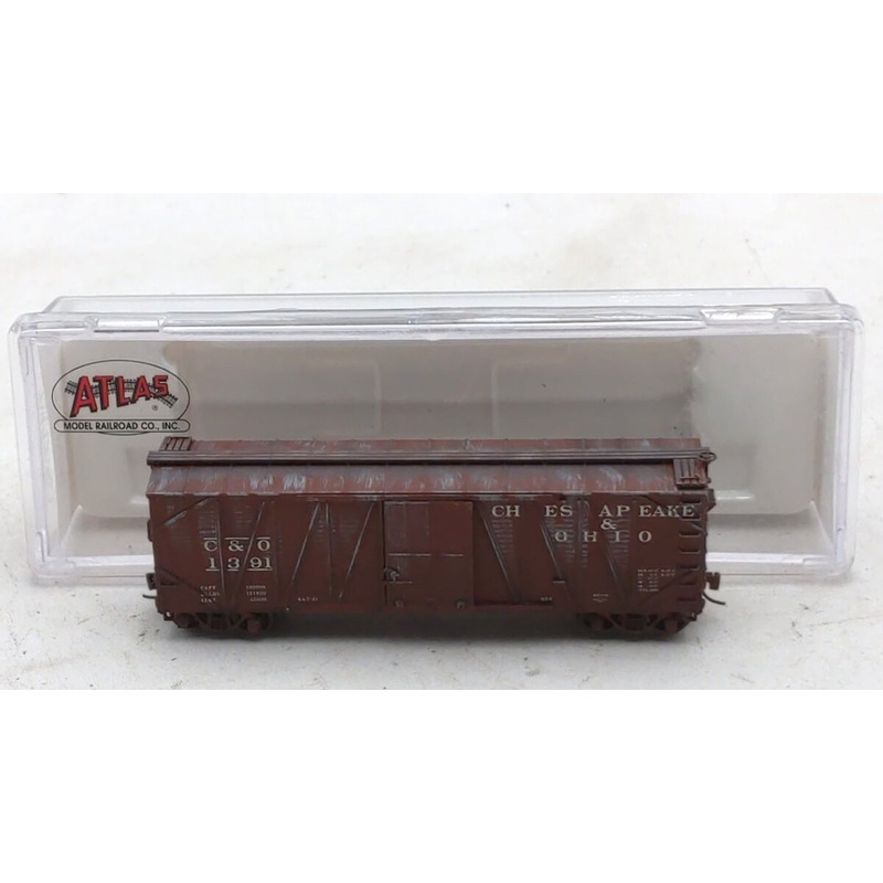 Atlas 41842 N Scale Chesapeake & Ohio Weathered USRA Box Car #1391 Custom EX/Box