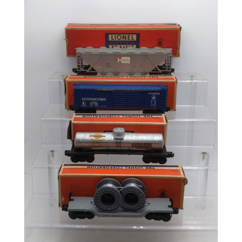 Lionel Vintage O Gauge Postwar Freight Cars: 6346-56, 6468, 6555, 6561 [4] VG/Box