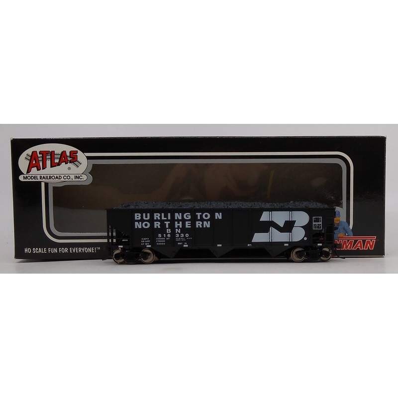 Atlas 935 HO Burlington Northern AAR 70-Ton 3-Bay Open Hopper #516330 LN/Box