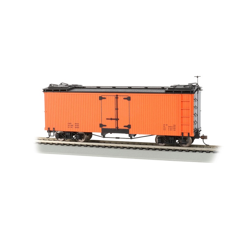 Bachmann 27497 On30 Data Only Orange with Black Roof and Ends Reefer LN/Box