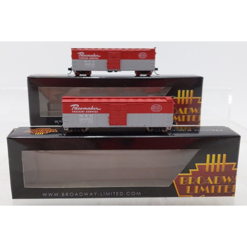 Broadway Limited 7282 N New York Central Pacemaker 40′ Steel Boxcar (Pack of 2) LN/Box