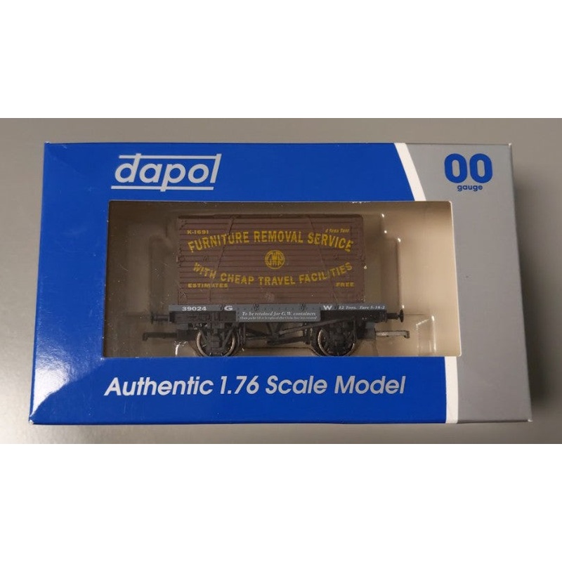 Dapol 4F-037-003 OO Gauge Great Western Railway Conflat & Container #39024 LN/Box